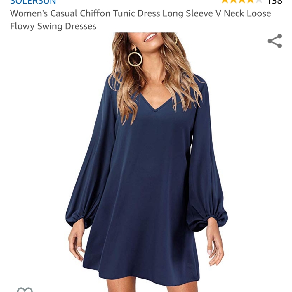 Navy swing dress